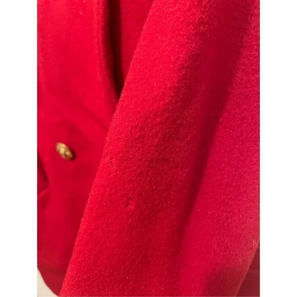 Vintage coats by Cattiva Anglo fabrics pure wool red luxe overcoat size medium - Picture 10 of 16